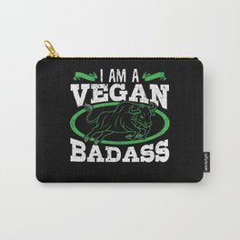 I am a vegan badass Carry-All Pouch | Curated, Veganvegetarian, Vegan, Veganism, Vegannutrition, Veganshirts, Animalrights, Vegansism, Vegetarian, Veggie 