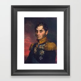 Vampire Lord vintage portrait Framed Art Print