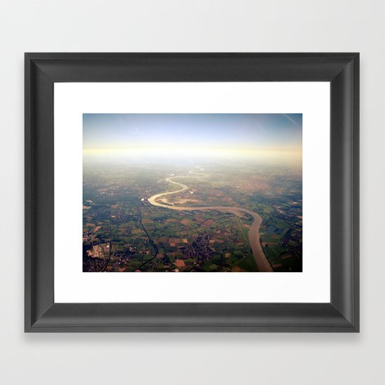 rhine from above. Framed Art Print