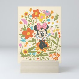 "Minnie Mouse Loves Flowers" by Gigi Rosado Mini Art Print