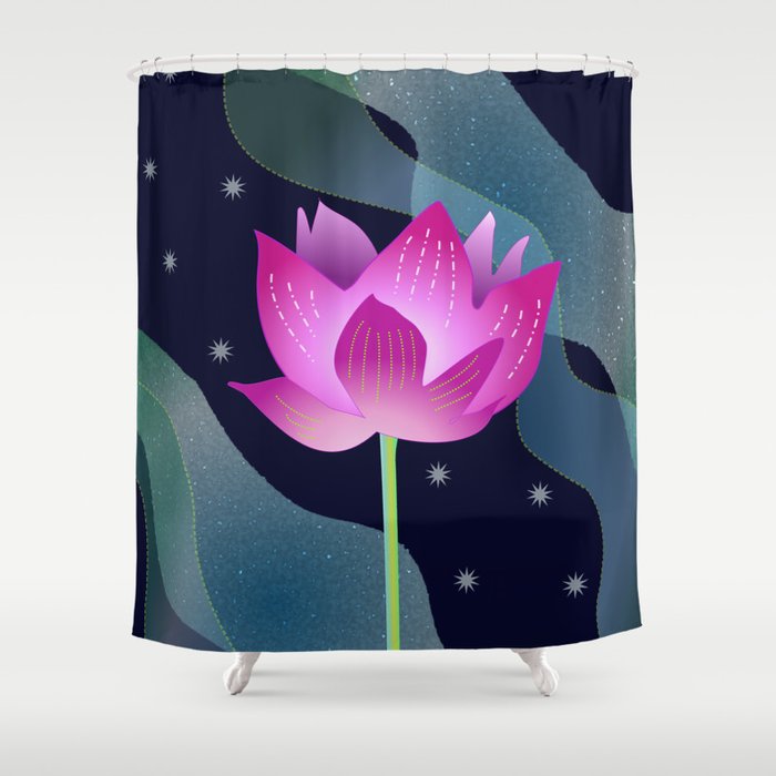 Star Lotus Shower Curtain