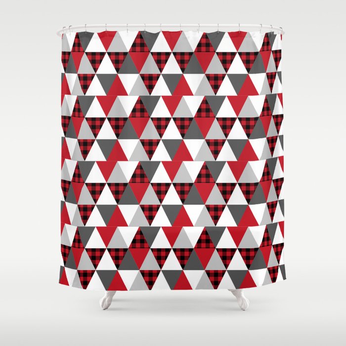 Quilt Pattern Buffalo Check Pattern Red Black And White With Grey