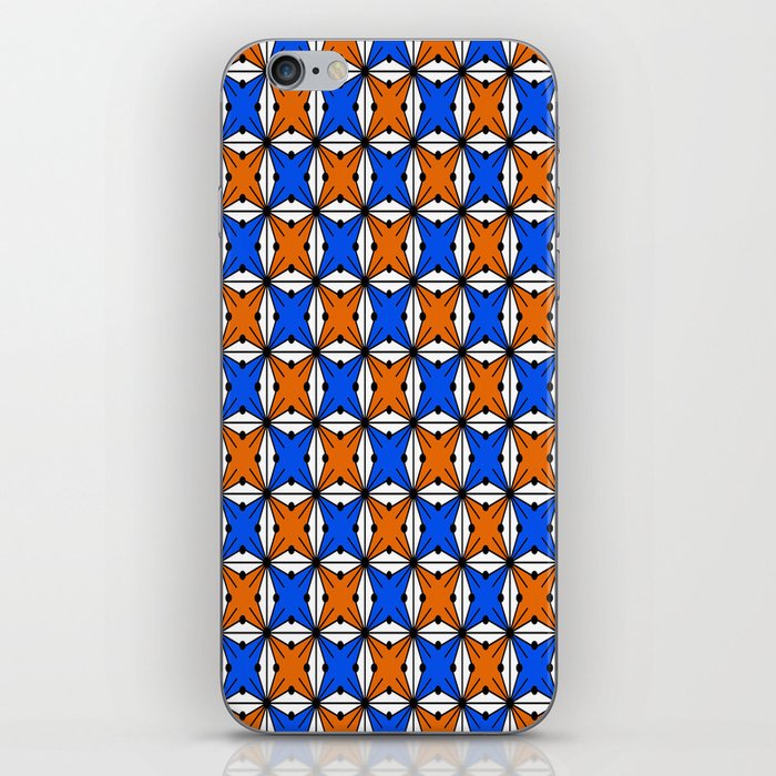 Abstract geometric pattern - blue and orange. iPhone Skin