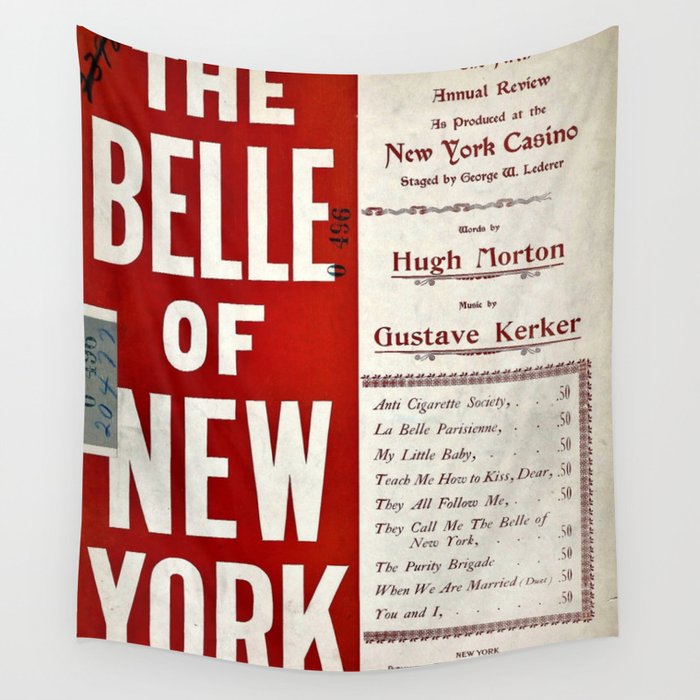 The Belle Of New York Casino Advertising Morton USA Wall Tapestry