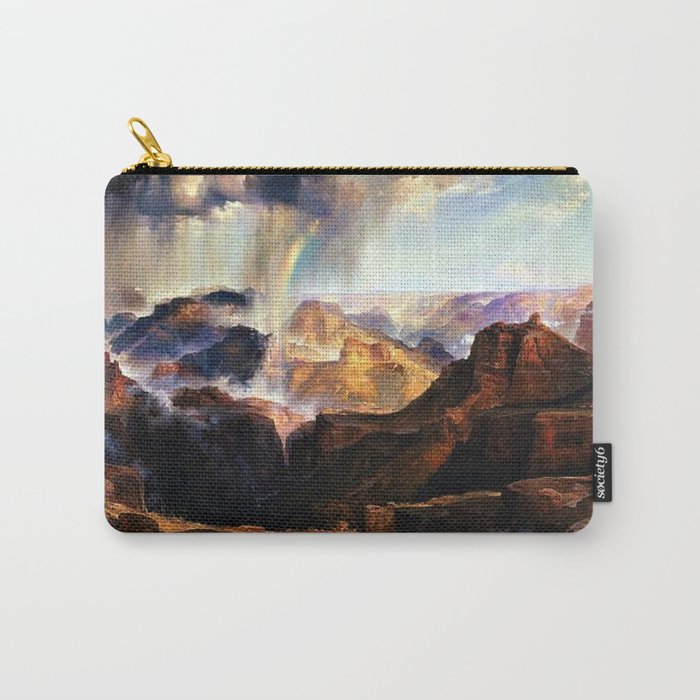 The Chasm of the Colorado, Windswept Rain Storm, Grand Canyon landscape by Thomas Moran Carry-All Pouch