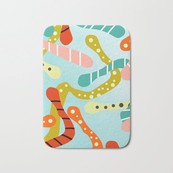 Cheerful snakes Bath Mat