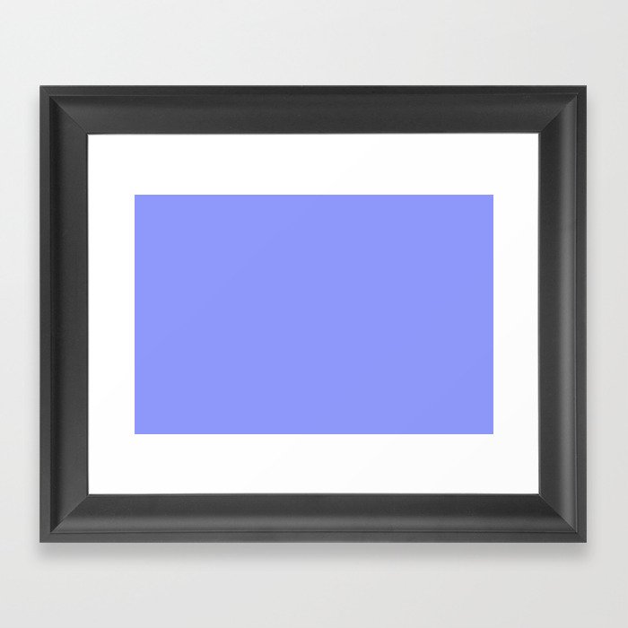 Solid Color Periwinkle Blue Framed Art Print