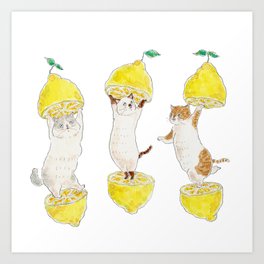 lemon nyanco Art Print