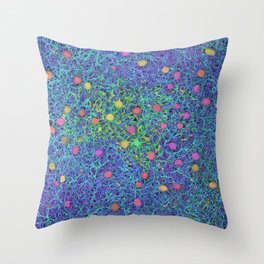 Starry Starry Night Neurons Throw Pillow