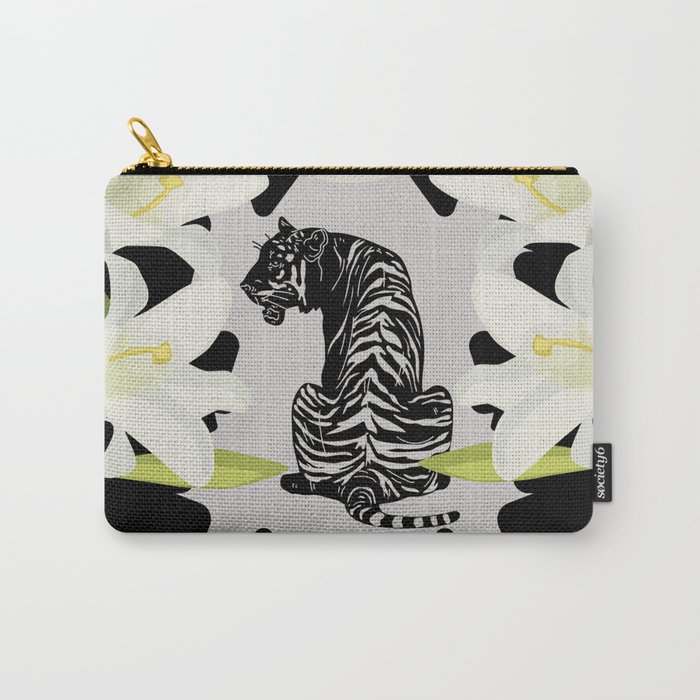 The Visit - Retro Vintage Tiger Cat Graphic Carry-All Pouch