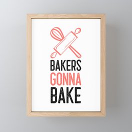 Baking Show Baker Bakery Hobby Baked Gift Framed Mini Art Print