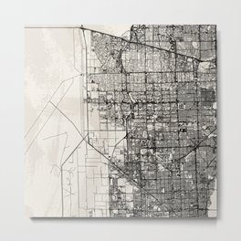 Miramar, USA - City Map Drawing Metal Print