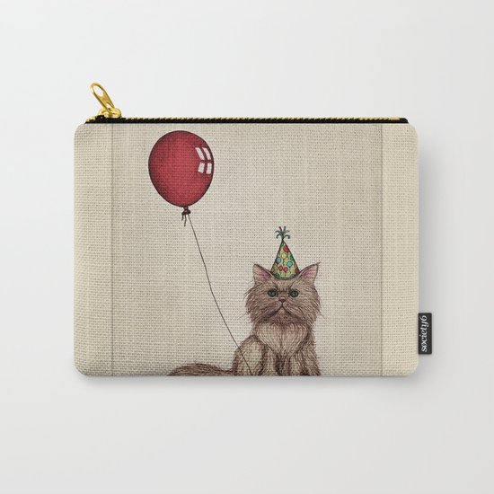 Balloon Love: Kitty Celebration Carry-All Pouch