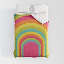 Small Door with Color Stripes Duvet Cover