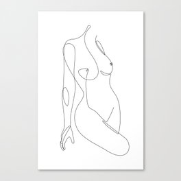 Single Nude Canvas Print