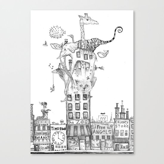 Odd Neighborhood Canvas Print
