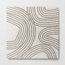 Mud and Cream Metal Print | Beige, Painting, Trending, Digital, Lines, Abstractforms, Moderndesign, Abstract 