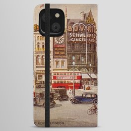 Vintage Piccadilly Circus London iPhone Wallet Case