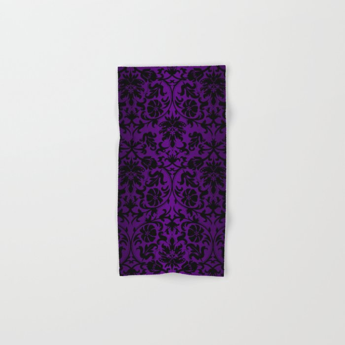 Black shop damask towels