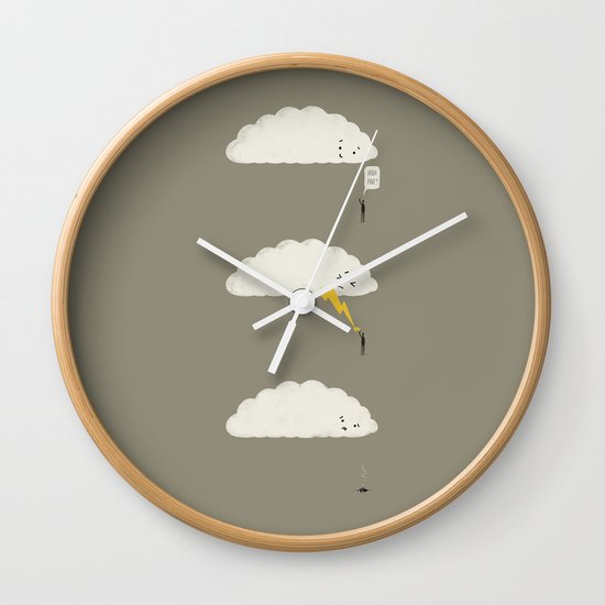 Cloud High Five Wall Clock