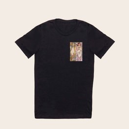 Alfons Mucha, “ four flowers ” T Shirt