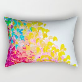 CREATION IN COLOR - Vibrant Bright Bold Colorful Abstract Painting Cheerful Fun Ocean Autumn Waves Rectangular Pillow