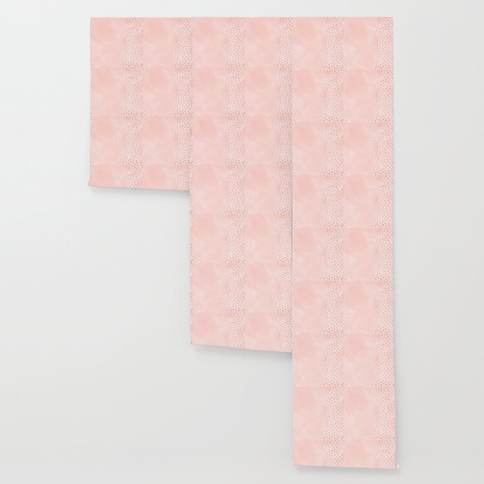 Rose Gold Pastel Pink Foil Paint Line Dots Xxiii Wallpaper By