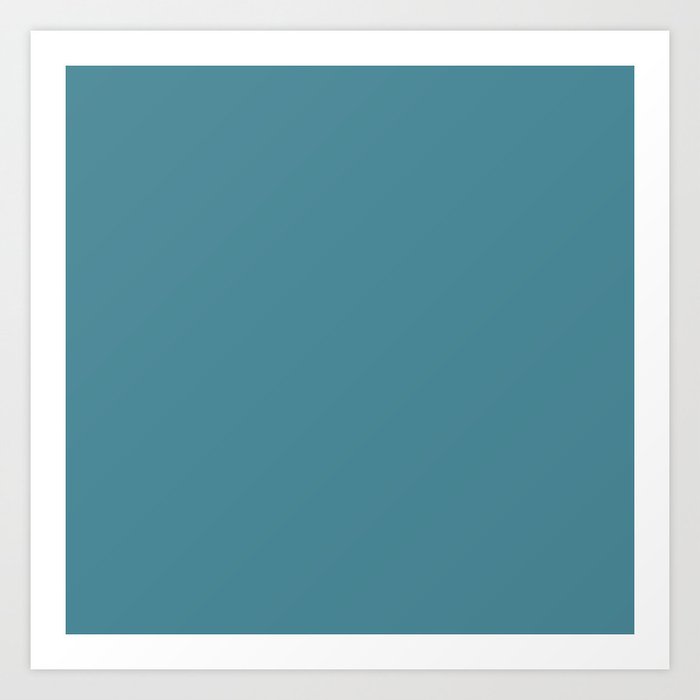 Monochrom 36 Turquoise Art Print
