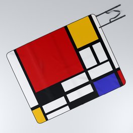Piet Mondrian - Composition with Red, Yellow, and Blue 1942 Artwork Picnic Blanket