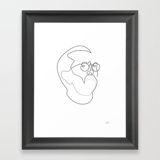 One line Eric Clapton Framed Art Print