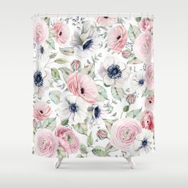 FLOWERS WATERCOLOR 29 Shower Curtain