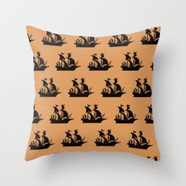 Pirate Ship Pattern  Throw Pillow