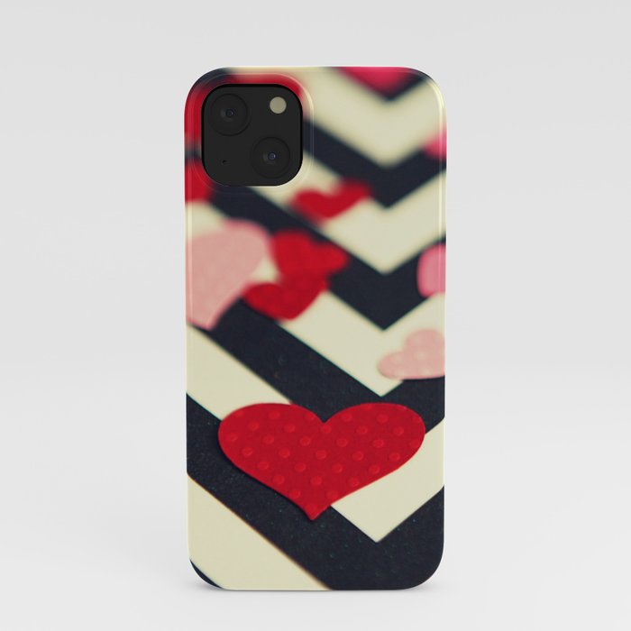 Chevron and Hearts iPhone Case
