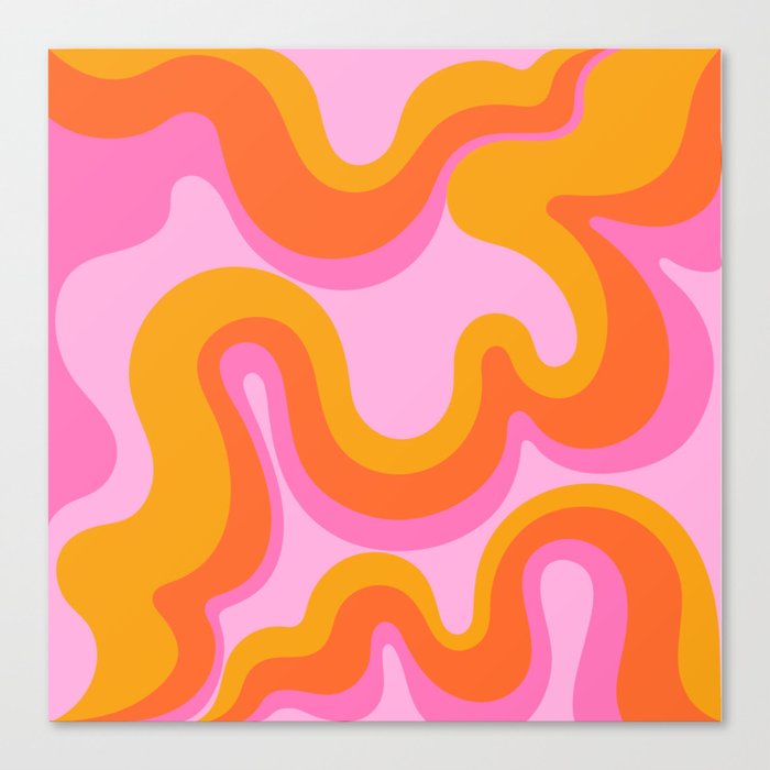 Groovy Swirl - Sunset Canvas Print