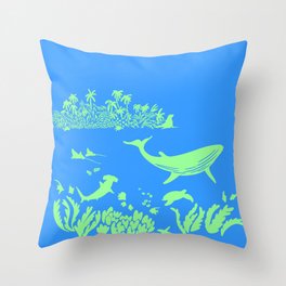 ocean wildlife Throw Pillow