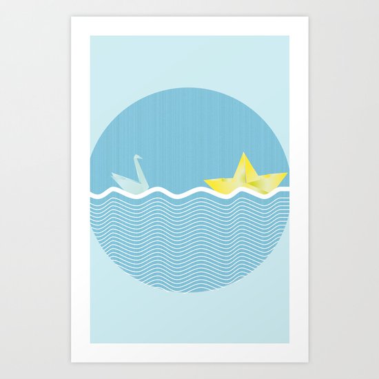 Origami summer Art Print