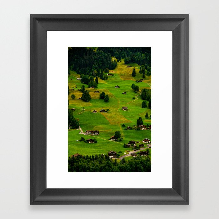 Greens of Grindelwald Framed Art Print