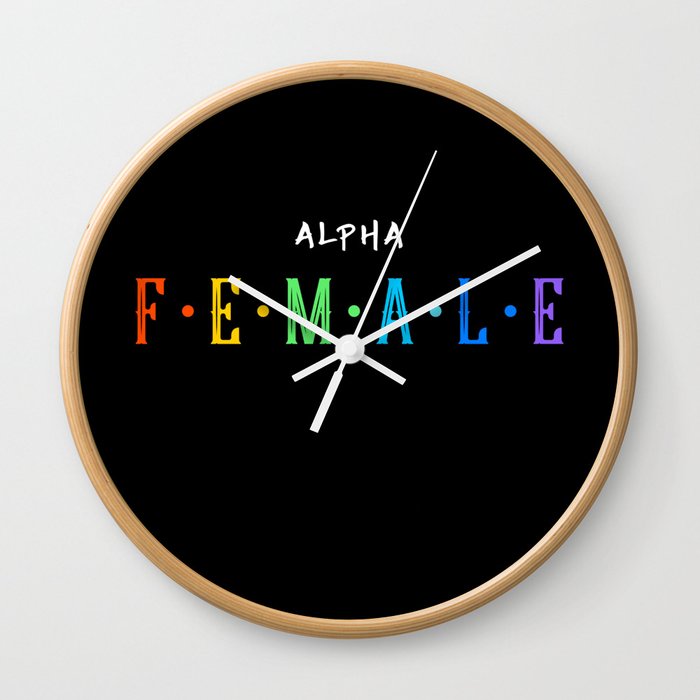ALPHA FEMALE Wall Clock