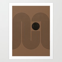 Mid-Century Modern No.34 - Woodblock Print Art Print