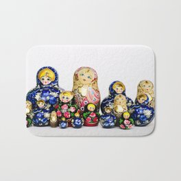 Babushka nesting dolls Bath Mat | Doll, Russian, Souvenir, Matreschka, Traditionalculture, Color, Babushka, Moscow, Russianculture, Russiannestingdolls 