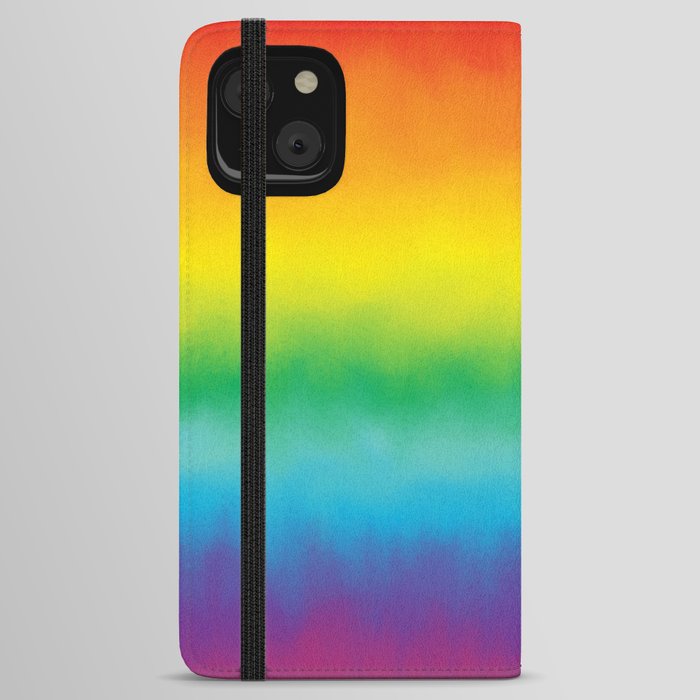 Watercolor Rainbow iPhone Wallet Case