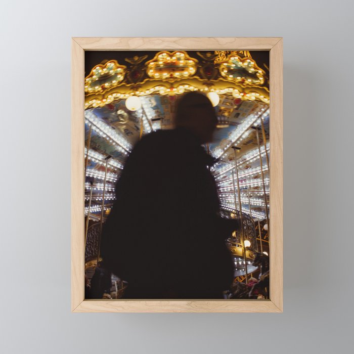 Parisian Carousel Framed Mini Art Print