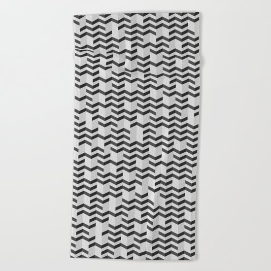 FOLDED / black Beach Towel