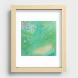 Colorful Abstract Sculptural Acrylic print Floral Dreams series 2 Recessed Framed Print