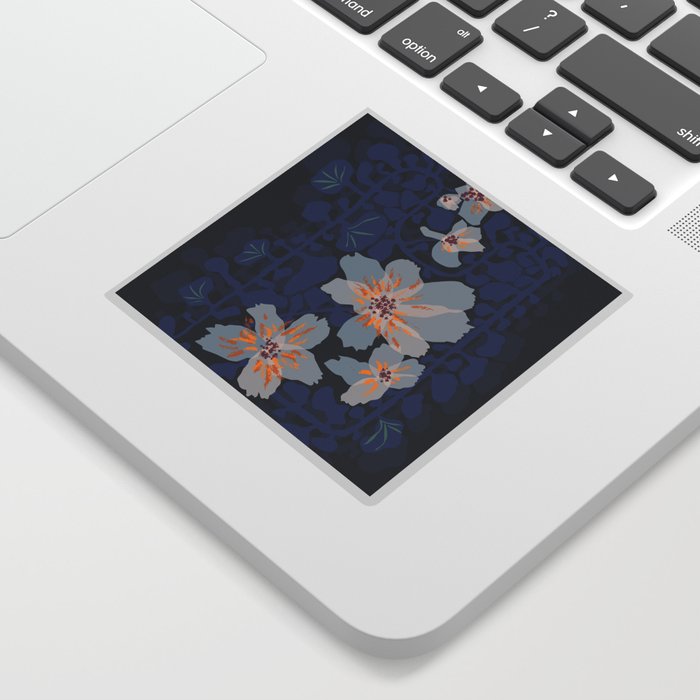 Orchid shadow blue notes Sticker