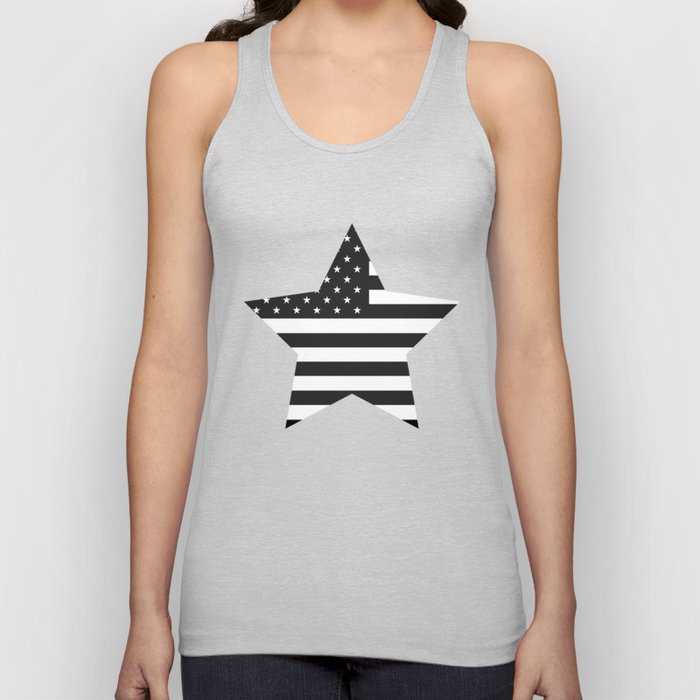 American Flag Stars And Stripes Black White Tank Top By Lebensartdesign Society6