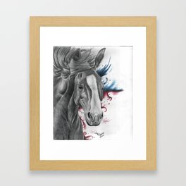 Horse running Framed Art Print
