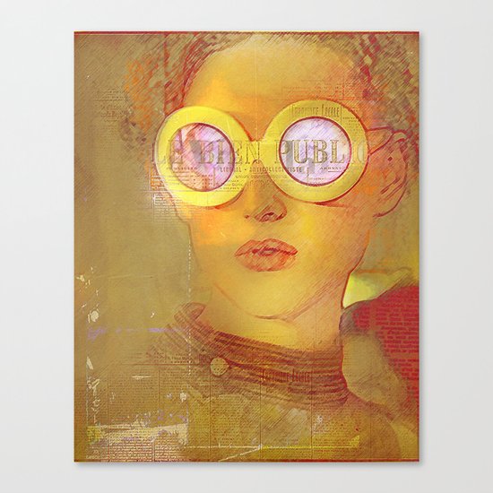 La fille de l'affiche Canvas Print