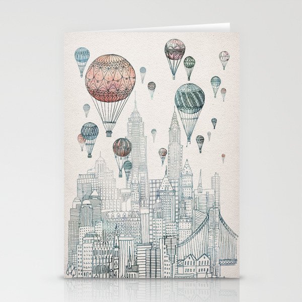 Voyages Over New York Stationery Cards