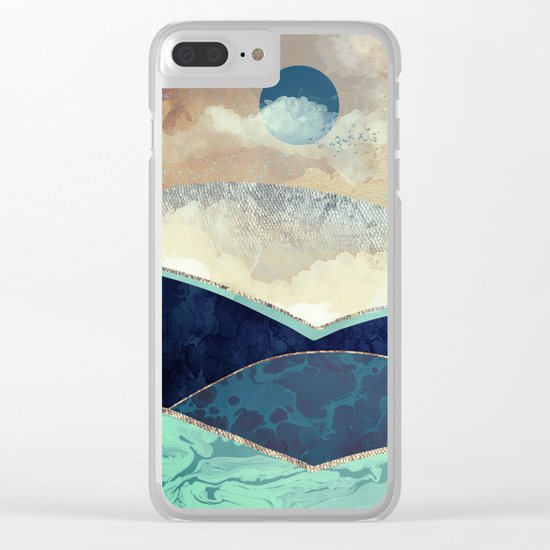 Blue Moon Clear iPhone Case